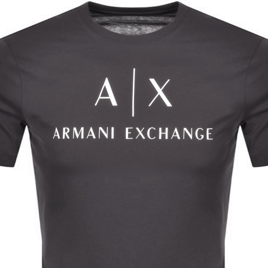 Alternative Image for ProductArmani Exchange Crew Neck Logo T Shirt Grey2